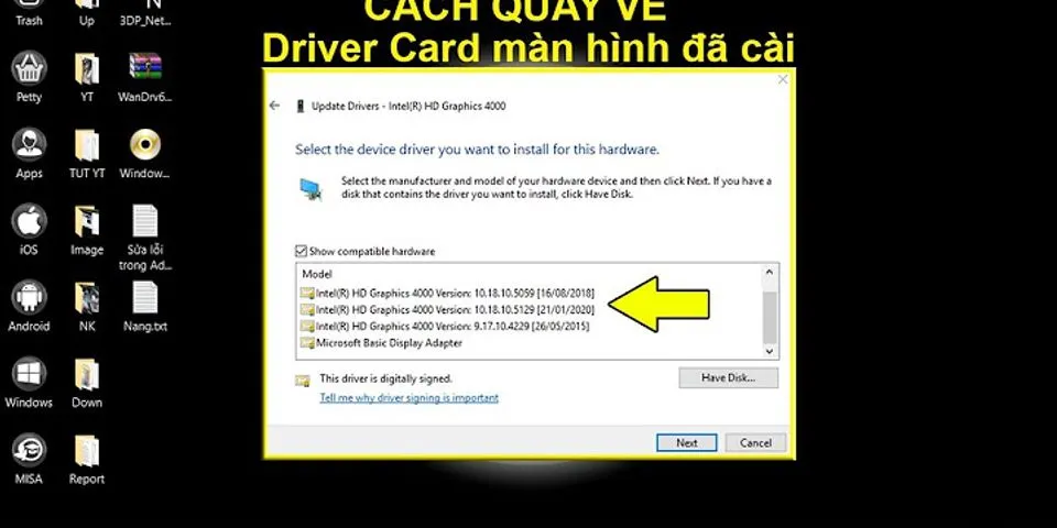 cách sửa lỗi driver card màn hình win 10