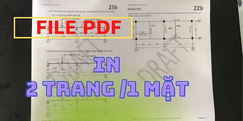 Cách in file PDF 2 mặt