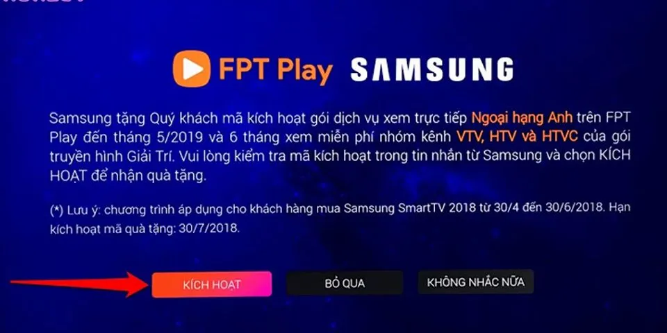 Cách kết nối FPT Play với tivi Samsung