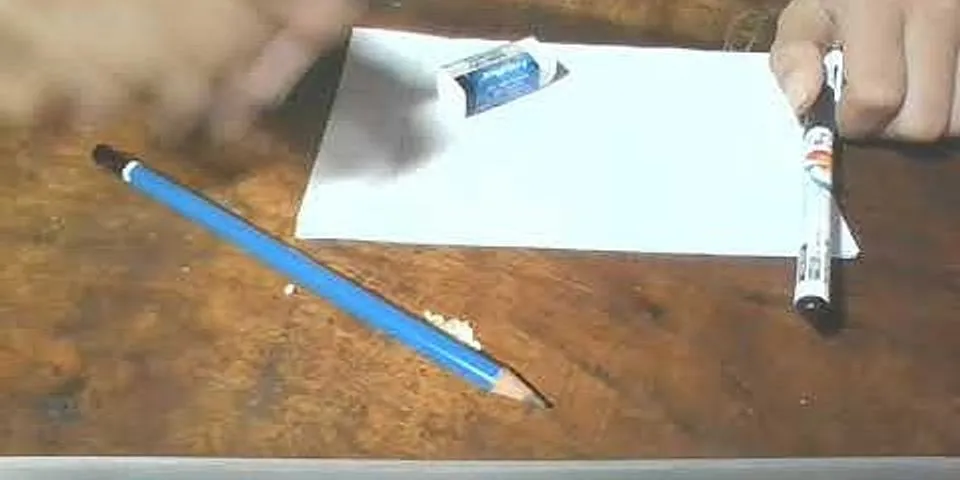 cách tẩy bút chì trên giấy mà không cần tẩy