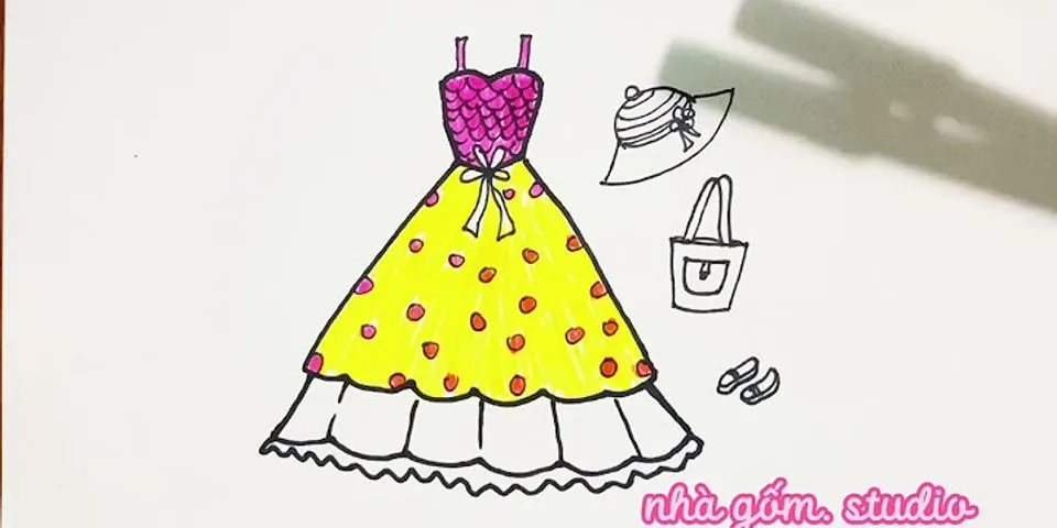 Cách vẽ váy công chúa đơn giản