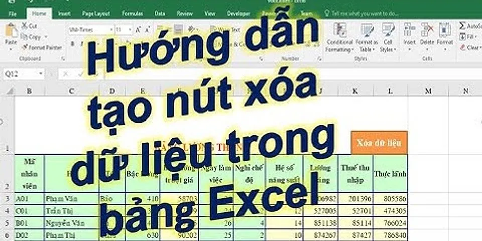 Cách xóa chữ trong file Excel
