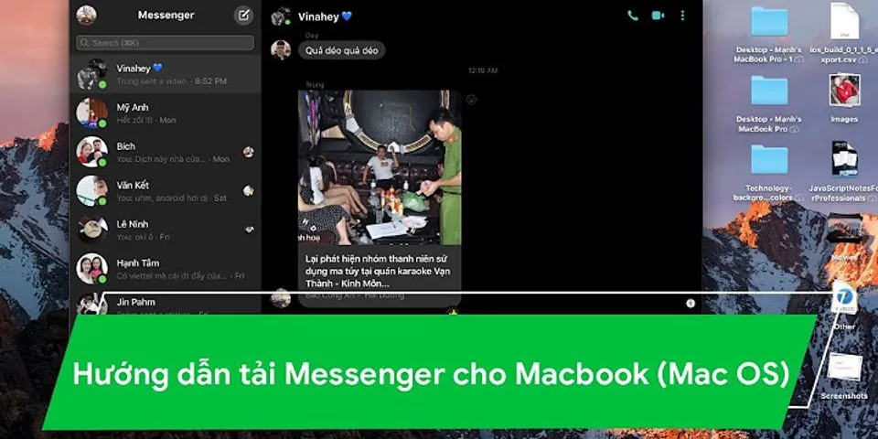 Cách xuống dòng trong Messenger trên macbook