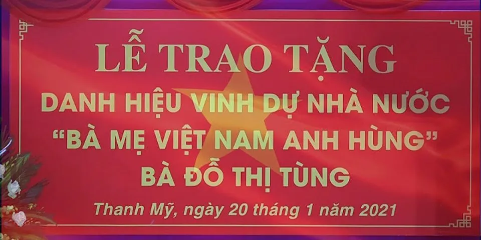 Danh sách các Bà mẹ Việt Nam anh hùng