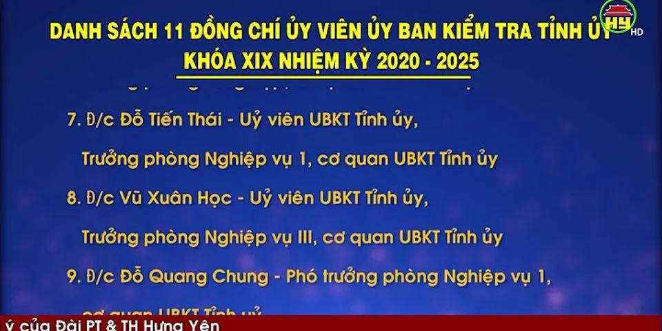 Danh sách Tỉnh ủy viên Quảng Trị