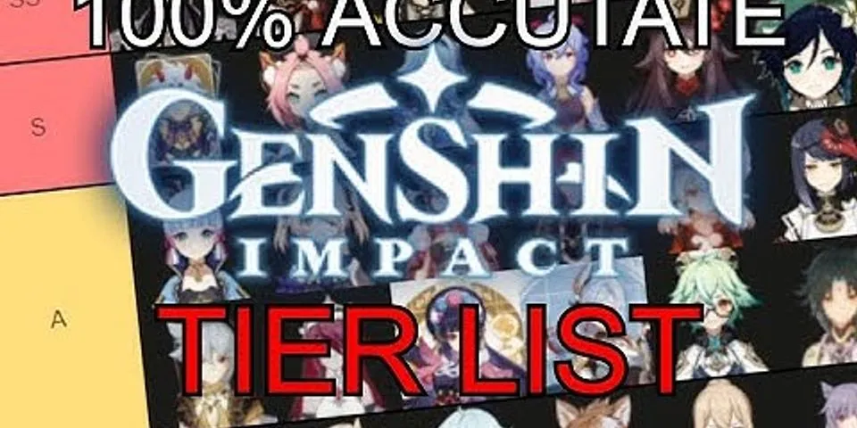 Genshin Impact tier list 15 Reddit