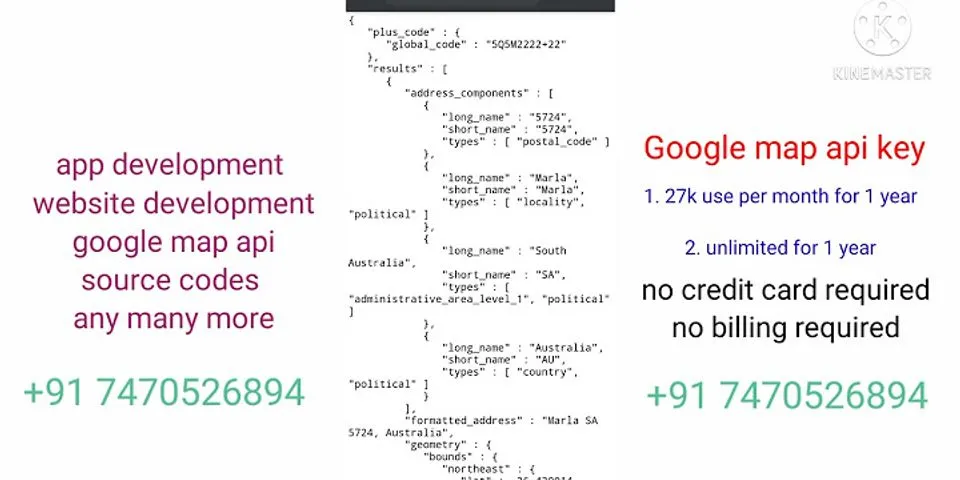 Google map API key free for testing