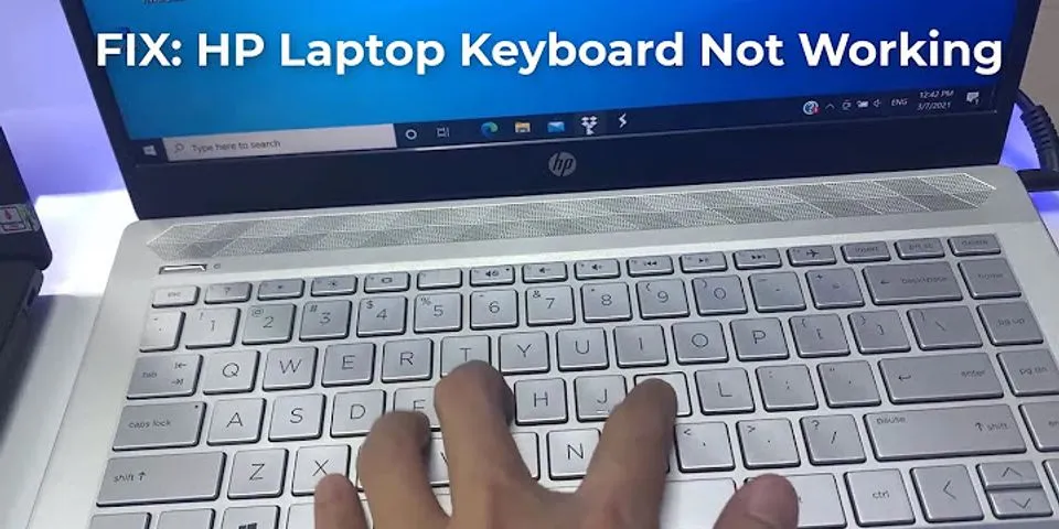 HP laptop troubleshooting key
