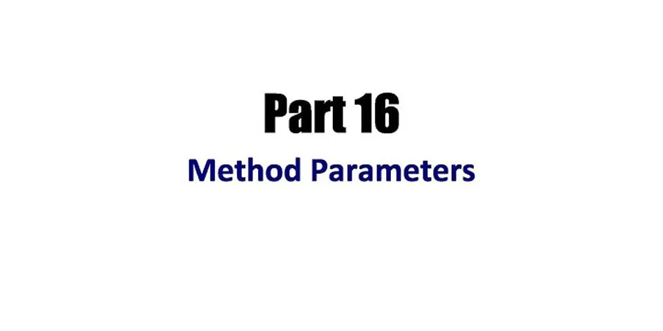 Java method parameter list object