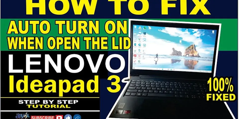 Lenovo laptop auto start