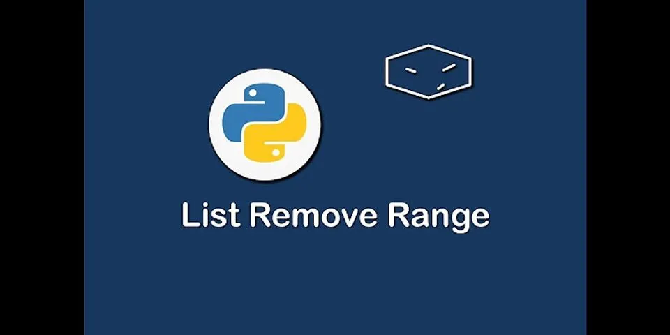 List remove range Python