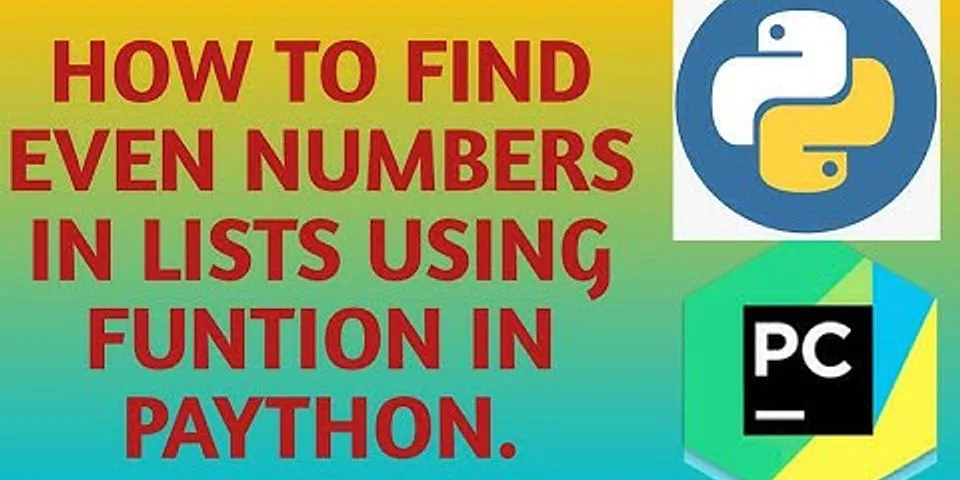Python even numbers in a list