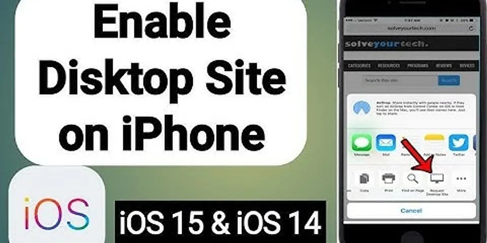 Request Desktop site iOS 15