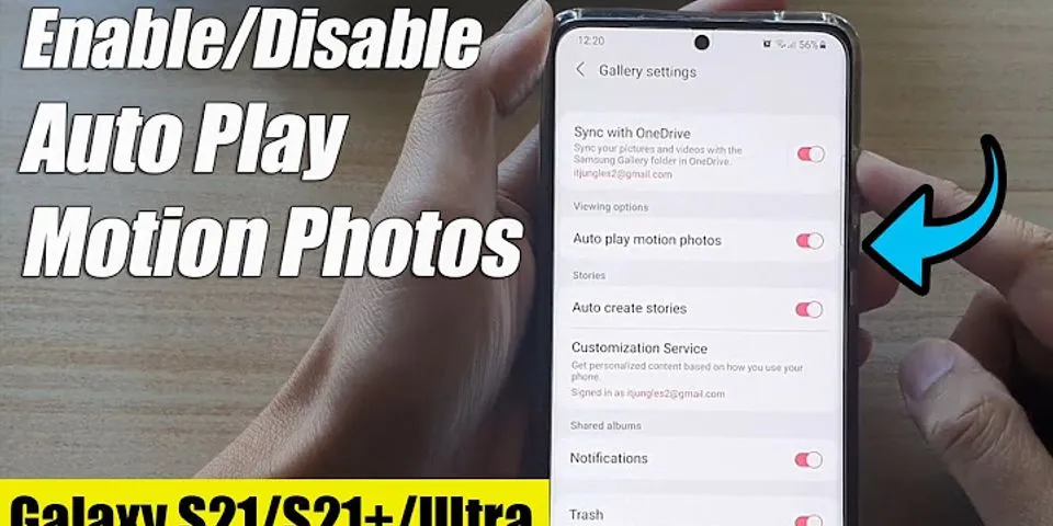 Samsung gallery autoplay video