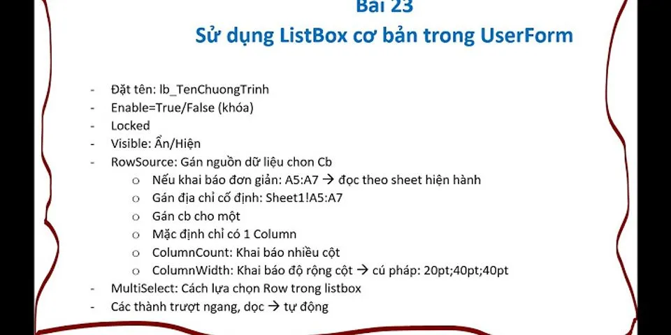 Vba get value from listbox column