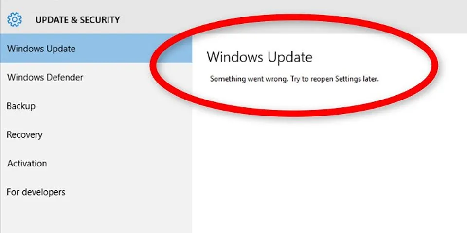 Windows Update Something went wrong try to reopen Settings later reddit