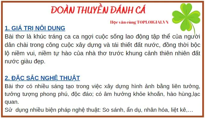 Soạn bài Đoàn thuyền đánh cá | Soạn văn 9