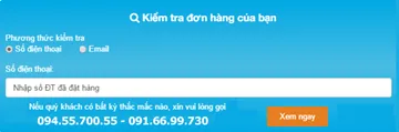 Kiểm tra tình trạng đơn hàng đã đặt