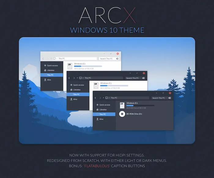 ARC - theme đẹp cho Win 10