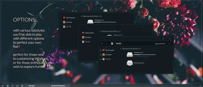 Bouquet Windows 10 Theme - theme win 10 đẹp nhất