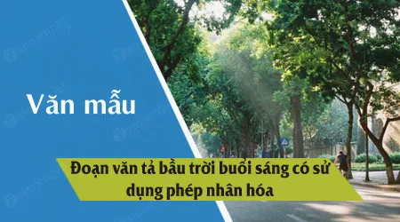 doan van ta bau troi buoi sang co su dung phep nhan hoa